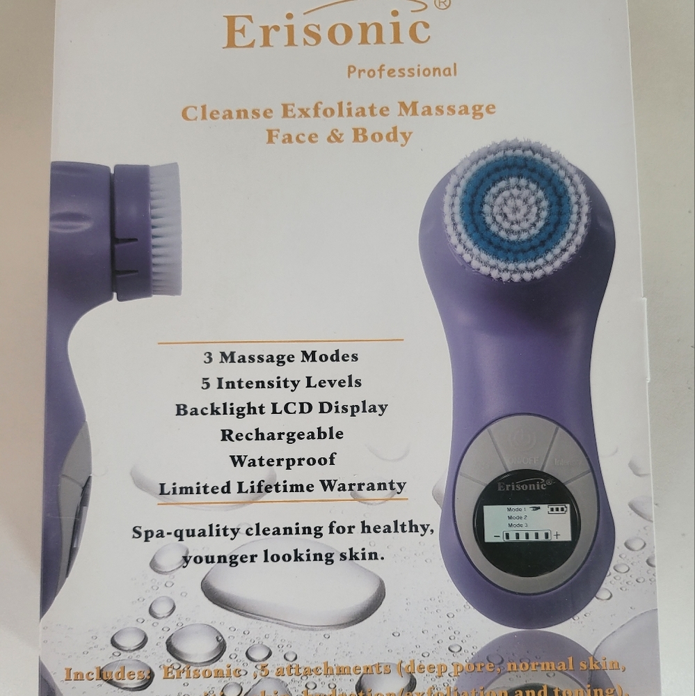 NEW Erisonic cleanse exfoliate massage face and body